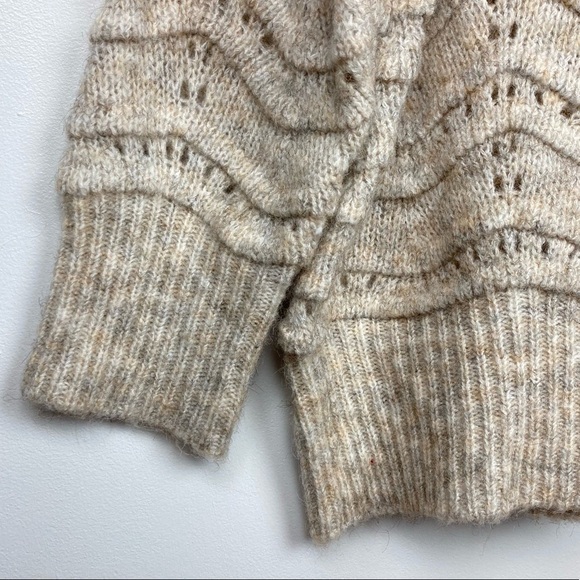 NWT * Nordstrom Oversized Chunky Longline Knit Cowl Neck Sweater in Oatmeal S/M - Picture 5 of 12